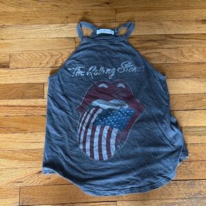 Daydreamer LA Women's Gray Rolling Stones Tank Top